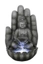 Wasserspiel Buddha Calm, Polyresin inkl. Pumpe, Schwarz