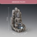 Wasserspiel Buddha Calm, Polyresin inkl. Pumpe, Schwarz