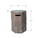 Abdeckung für 11 kg Gasflaschen in Basalt-Optik