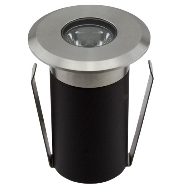 Kerry, Einbauleuchte mit 1 LED, 1 Watt, inkl. 10 m Kabelleitung, , warm-weiß, D=4,5, H=6,1 cm (12 Stück/Karton)