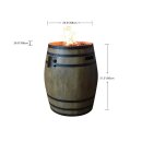 Gasfeuerstelle Porvoo in Holzfass-Optik aus Faserbeton