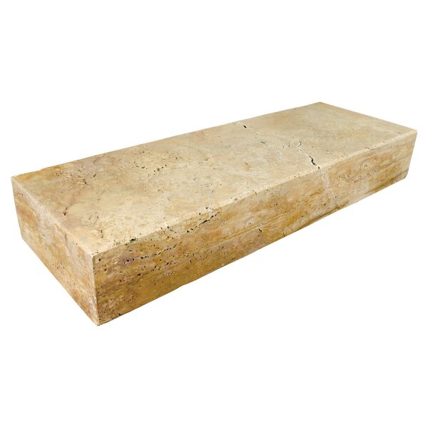 Blockstufe, Travertin Dorato, allseitig geschliffen, Kanten 5 mm gefast, 903, geschliffen, 15x35x100 cm (8 Stück/Pal.)