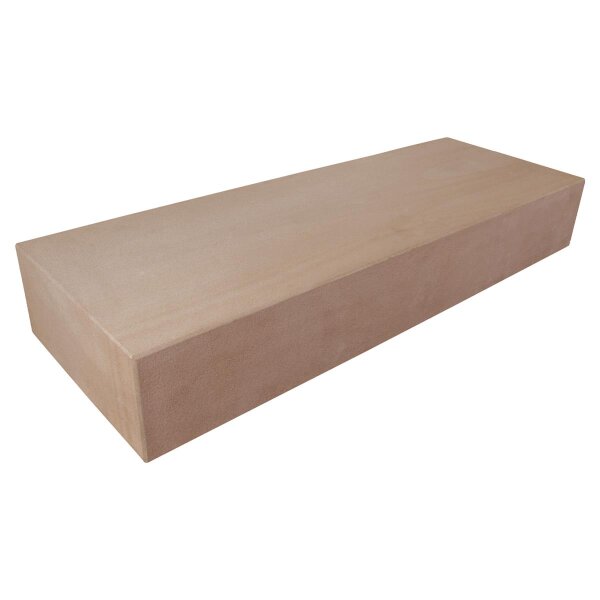 Blockstufe, Sandstein Sahara Beige, allseitig sandgestrahlt & gebürstet, Kanten 5 mm gefast, 955, sandgestrahlt & gebürstet, 15x35x100 cm (9 Stück/Pal.)