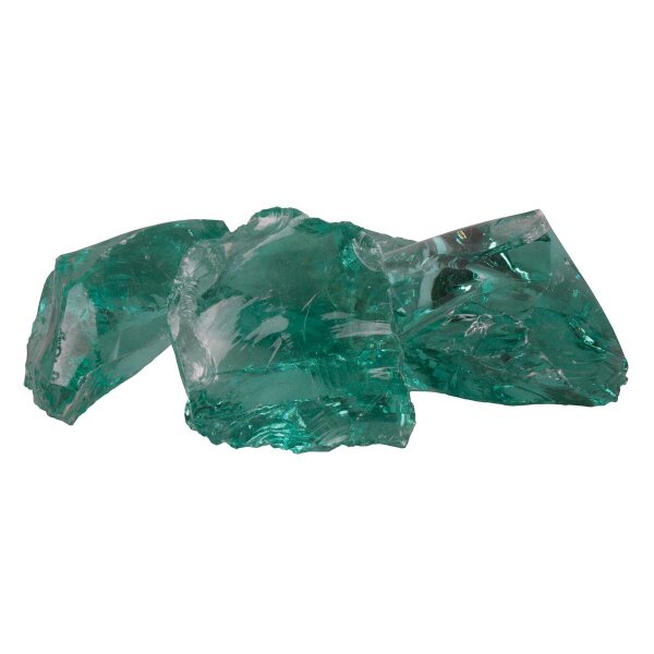 Gabionenstein, Bruchglas türkis, , spaltrauh, 5 - 15 cm (ca. 1,0 to./Rollgitter)