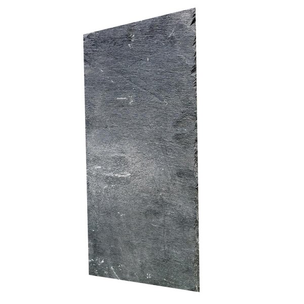 Monolithen, Wandplatte, Schiefer schwarz, Kanten spaltrauh, 879, natur, 230x70x5-7 cm (10 Stück/Pal.)