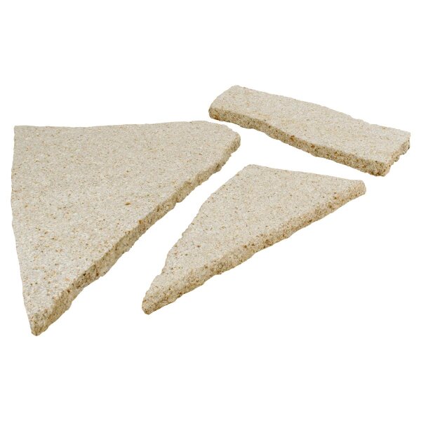 Polygonalplatten, Granit gelb, 082, gestockt, 3-5 Stück/m², H=3 cm (ca. 15 m²/Kiste)