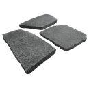 Polygonalplatten, Gabbro schwarz, 084, geflammt, 4-8...