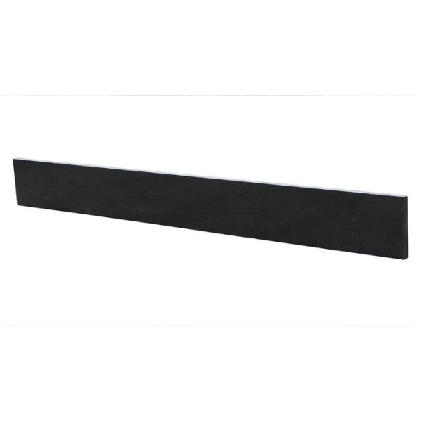 Setzstufe, Gabbro schwarz, VS+Köpfe pol., Köpfe 3 mm gefast, sonst ges., 084, poliert, 150x16x2 cm (30 Stück/Pal.)