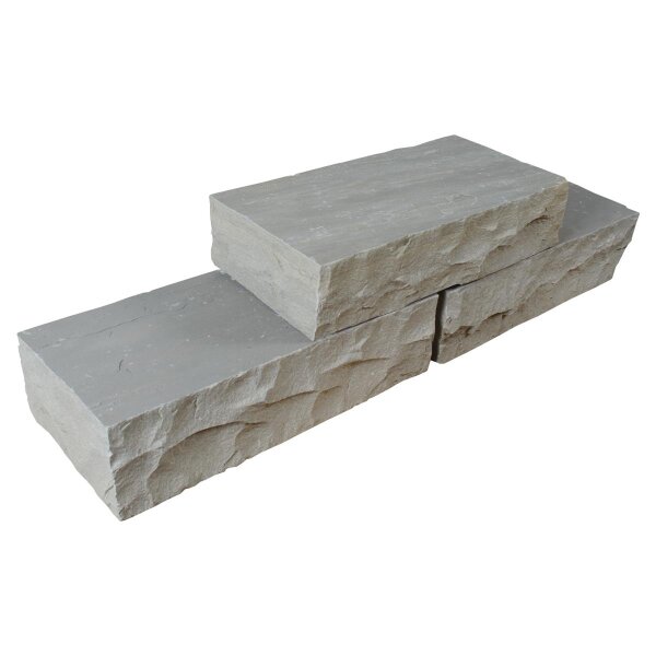 Trockenmauerstein, Sandstein Grau, 915, spaltrauh, 10x20x40 cm (ca. 1,0 to./Pal.)