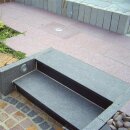 Trittstufe, Gabbro schwarz, OS gefl., VS+Köpfe pol.,...