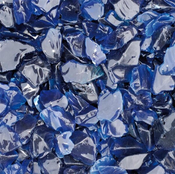 Zierkies, Glas blau, , getrommelt, 30/50 mm (50 Sack/Pal.)