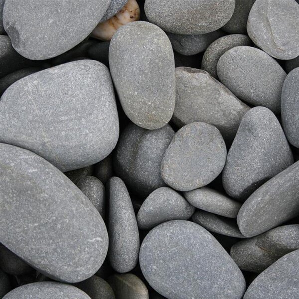 Zierkies, Beach Pebbles schwarz, , getrommelt, 60/90 mm (ca. 1,1 to./Rollgitter)