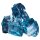 Dekosteine spaltrauh Bruchglas Sky Blue  spaltrauh 10-20 cm, Gitterkorb