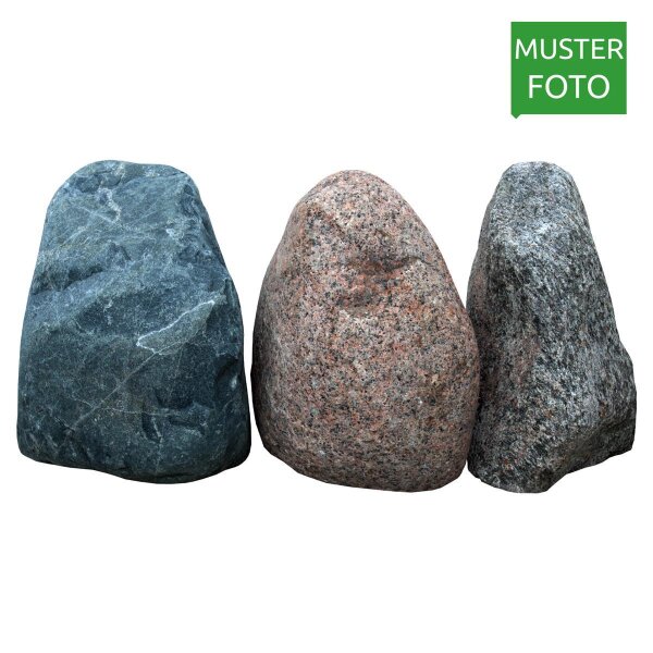 Findling, Gletscherzwerg mit Standfuge, , gerundet, H=50 cm (Stück)