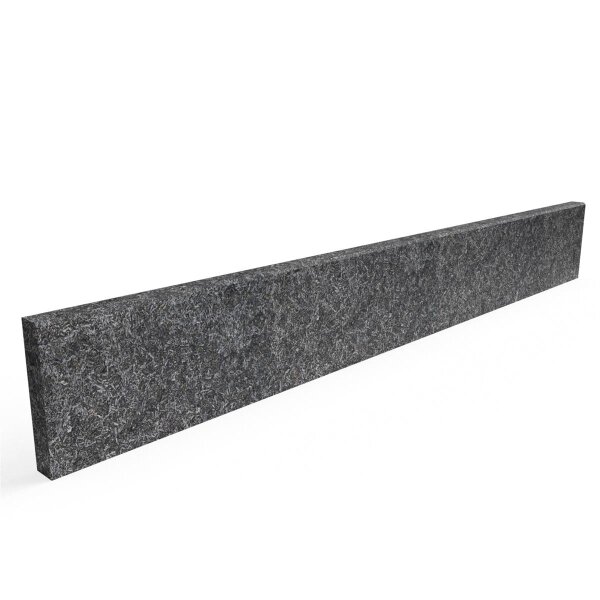 Sockel, Gabbro Black Beauty, 084, geflammt & gebürstet, 8x60x1,2 cm (144 m/Pal.)