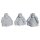 Affe, Granit grau, 3er Set, nichts sehen - hören - sagen, 041, gestockt, H=60 cm (Set)