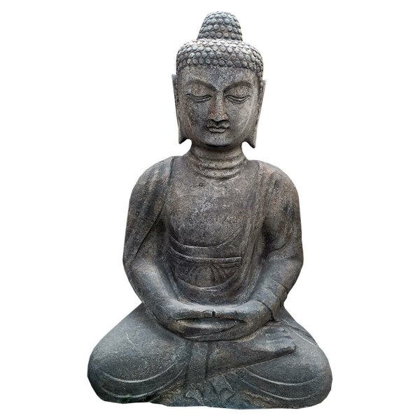 Antik-Figur, Buddha, Blaustein behandelt, H=90 cm