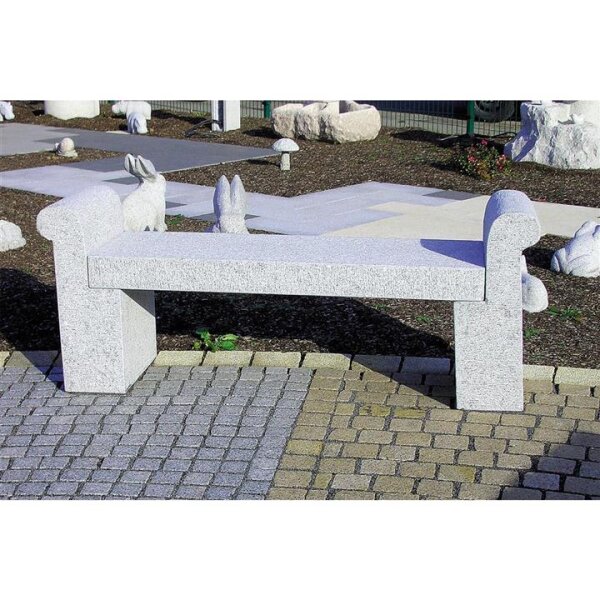 Bank, Granit grau, 041, gestockt, 150x40x60 cm (Stück)