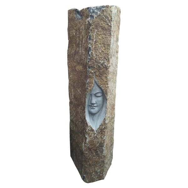 Basaltsäule mit Gesicht, 507, natur / geschliffen, H=90-100 cm (Stück)