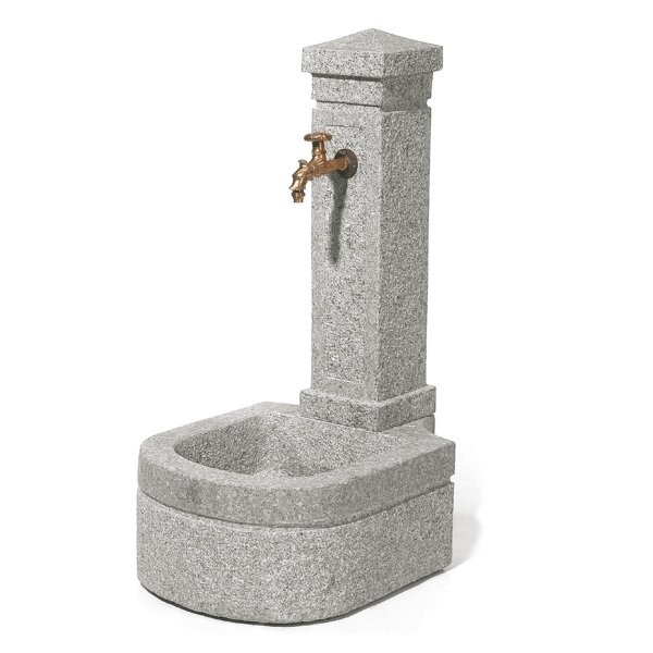 Brunnen, Granit grau, 041, gestockt, 44x57, H=105 cm (Stück)