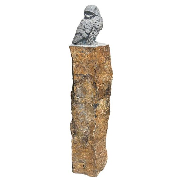 Basaltsäule mit Eule, 507, natur / geschliffen, H=90-100 cm (Stück)