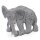 Elefant afrikanisch, ohne Sockel, Granit grau, L=25 cm