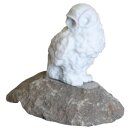Eule Marmor weiß auf Steinsockel, 871,...