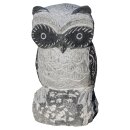 Eule, Granit schwarz, 001, teilpoliert, H=30 cm (Stück)