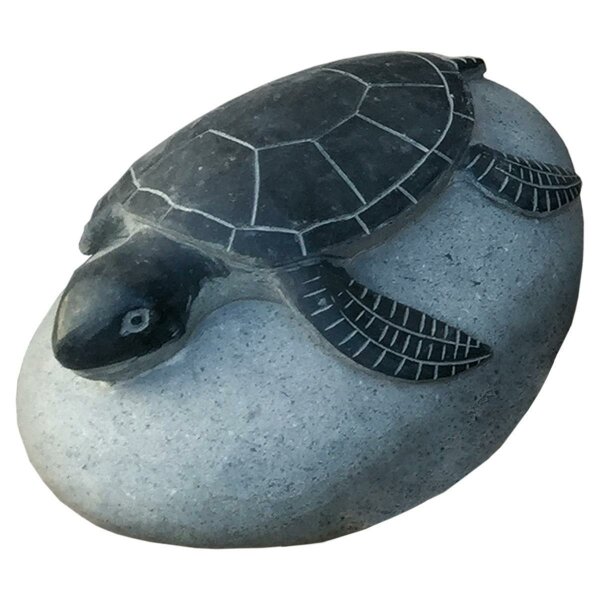 Kleintier, Schildkröte auf Kieselstein, Granit, L=60 cm