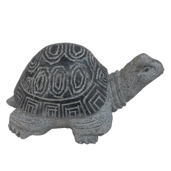 Landschildkröte, Granit schwarz - grün, 012, teilpoliert, 32x22x16 cm (Stück)
