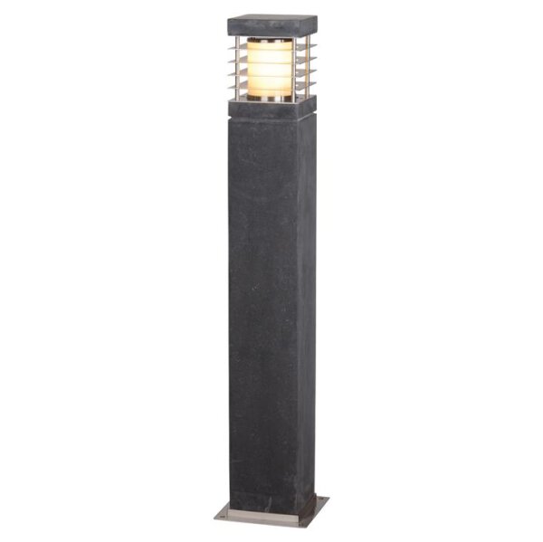 Leuchte, Basalt, geschliffen, inkl. Leuchtmittel (E27, 18 W, 230 V) IP44, inkl. Verbindungsdose, 507, geschliffen, 10x10, H=70 cm (Stück)