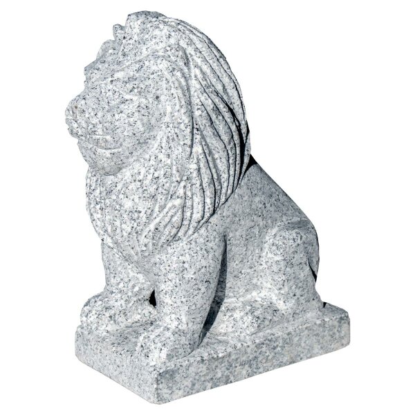 Löwe, Granit grau, H=25 cm