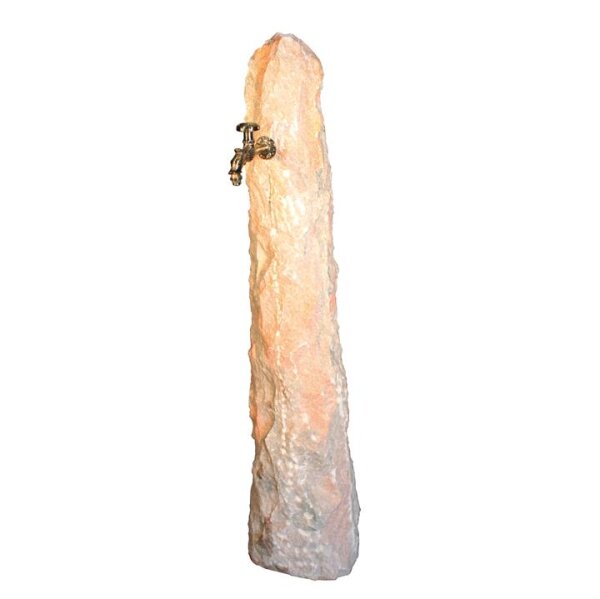 Monolithen Brunnensäule, Red Cloud, inkl. Wasserhahn und Rohrleitung, 047, natur, D=20-30, H=140 cm (Stück)