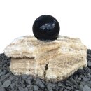 Wasserspiel, Onyx mit drehender Kugel Granit schwarz,...