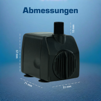 Wasserspielpumpe 750 l/h – leise 12 V Pumpe für Z