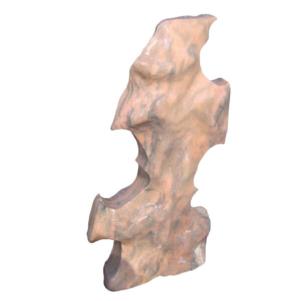 Wasserspiel-Findling, Red Cloud Stone, OF geschliffen, mit Standfuge, inkl. Bohrung, wf08, geschliffen, 60-150 cm (Stück)