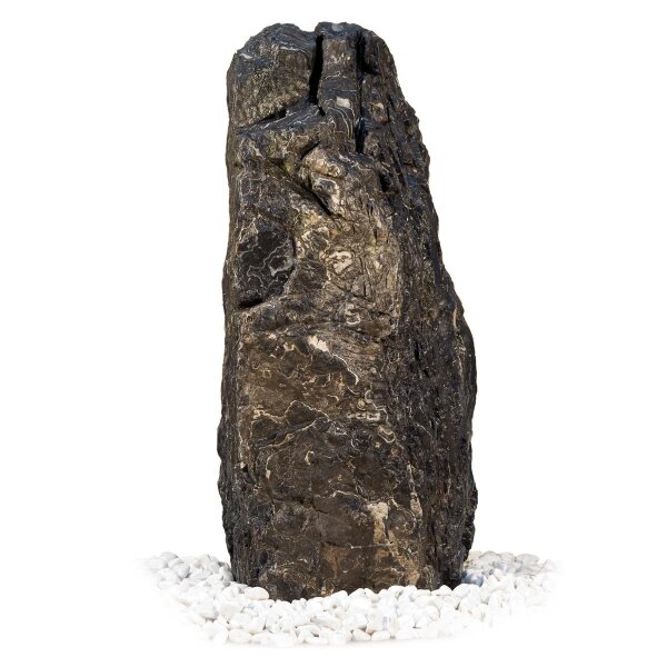 Wasserspiel-Findling, White Belt Stone, OF geschliffen, mit Standfuge, inkl. Bohrung, wf03, geschliffen, 60-100 cm (Stück)