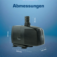 Teich- & Wasserspielpumpe 3000 l/h – kräftige