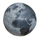 Kugel, Blaustein mit Weltkarte, D=30 cm