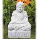 Buddha, Granit grau, H=45 cm