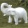 Elefant Rüssel oben, ohne Sockel, Marmor weiß, L=25 cm