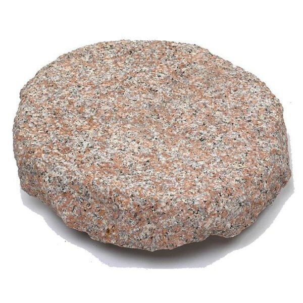 Trittplatte, Granit pink, D=35-40, H=6-8 cm