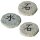 Trittplatte mit chinesischen Schriftzeichen, Granit grau, D=35-40, H=6-8 cm