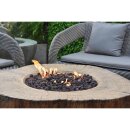 Gasfeuerstelle Manchester in Baumstamm-Optik redwood aus Faserbeton