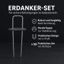 30x Bodenanker mit Kappen – Verzinkt, für...