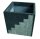 Blumentrog, Granit dunkelgrau, verklebt, 054, teilpoliert, 20x20, H=20