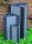 Blumentrog, Granit dunkelgrau, verklebt, 054, geflammt, 30x30, H=49