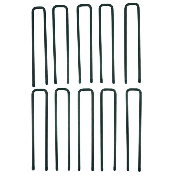 10 Bodenanker grün, Erdanker, Heringe, Erdanker, Erdnägel, Schlauch-Anker 24cm