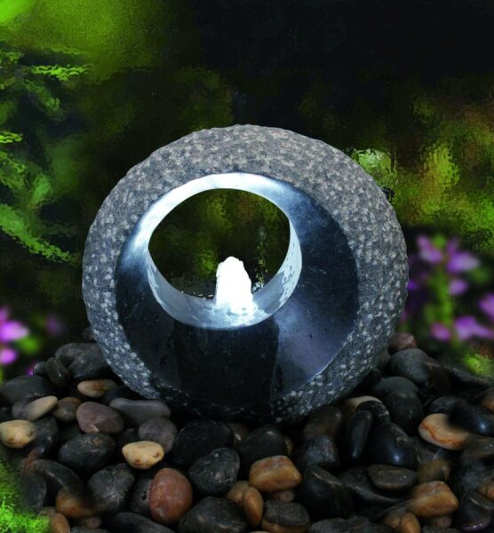 Wasserspiel Granit, Padang dunkel, teilpoliert, 35x15, H=34