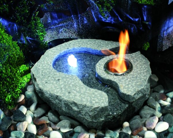 Feuer-Wasserspiel, Steam, Granit dunkelgrau, 054, gespitzt